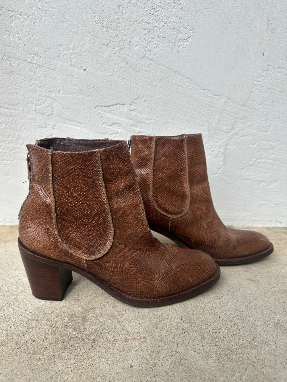 Classic Brown Leather Ankle Boots - Women